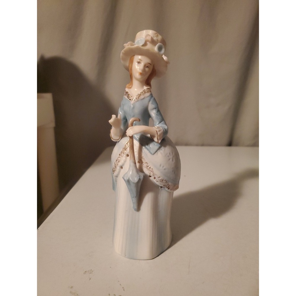 USED*VTG*Ardalt**Lenwile Fine China* Pomander Scent Diffuser**Blue Lady Figurine